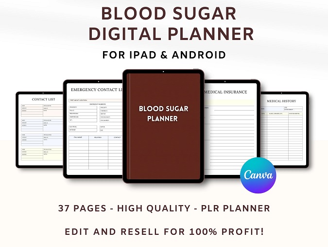 Digital Gallery Blood Sugar Digital Planner